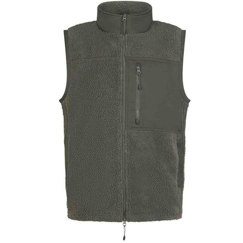 Front Row Unisex Adult Sherpa Recycled Vest / Dark Olive